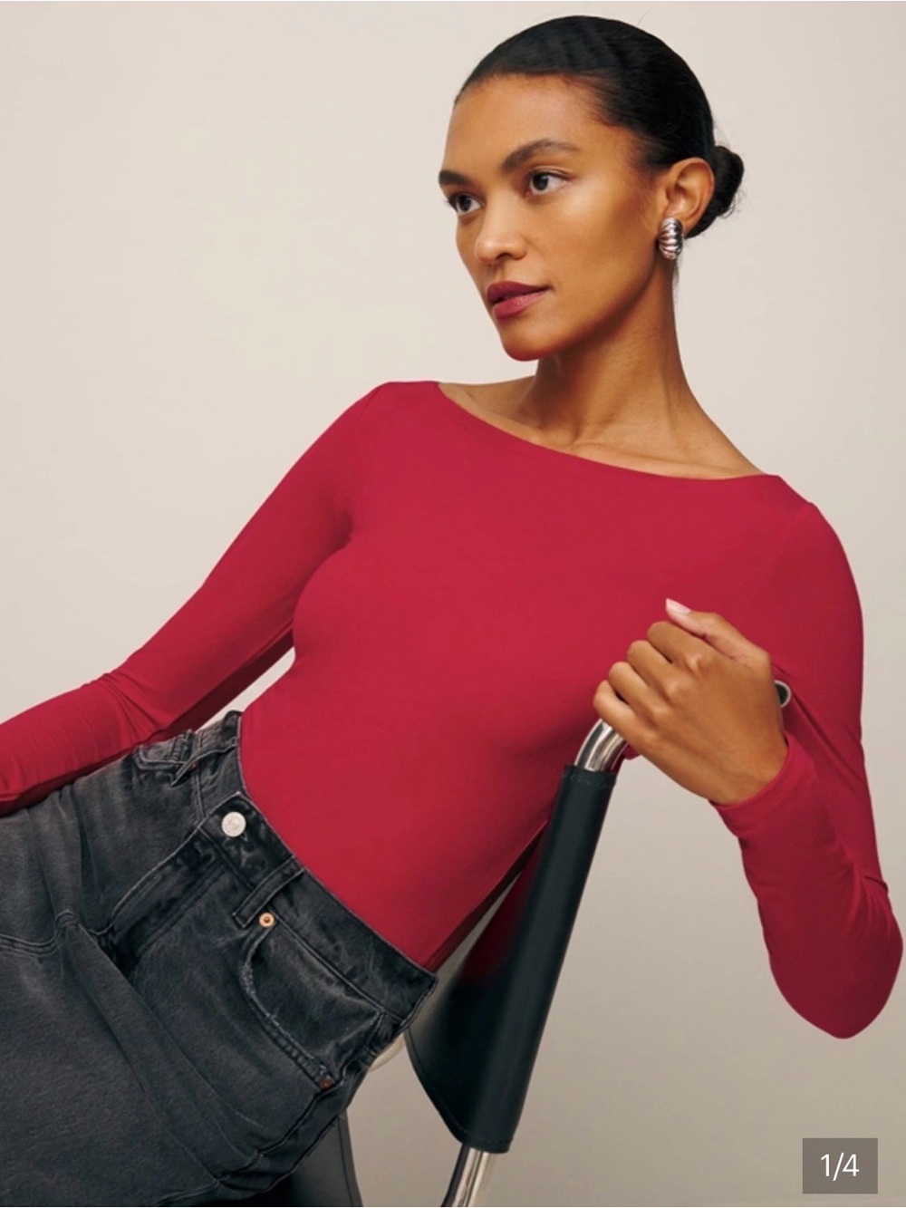 reformation wiley knit top